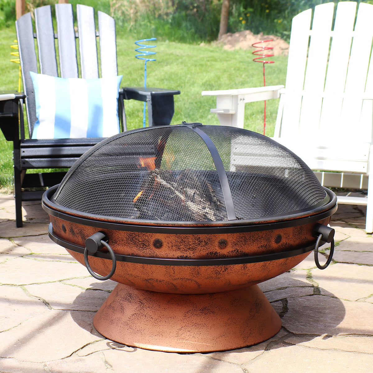 Copper Wood-Burning Fire Pit