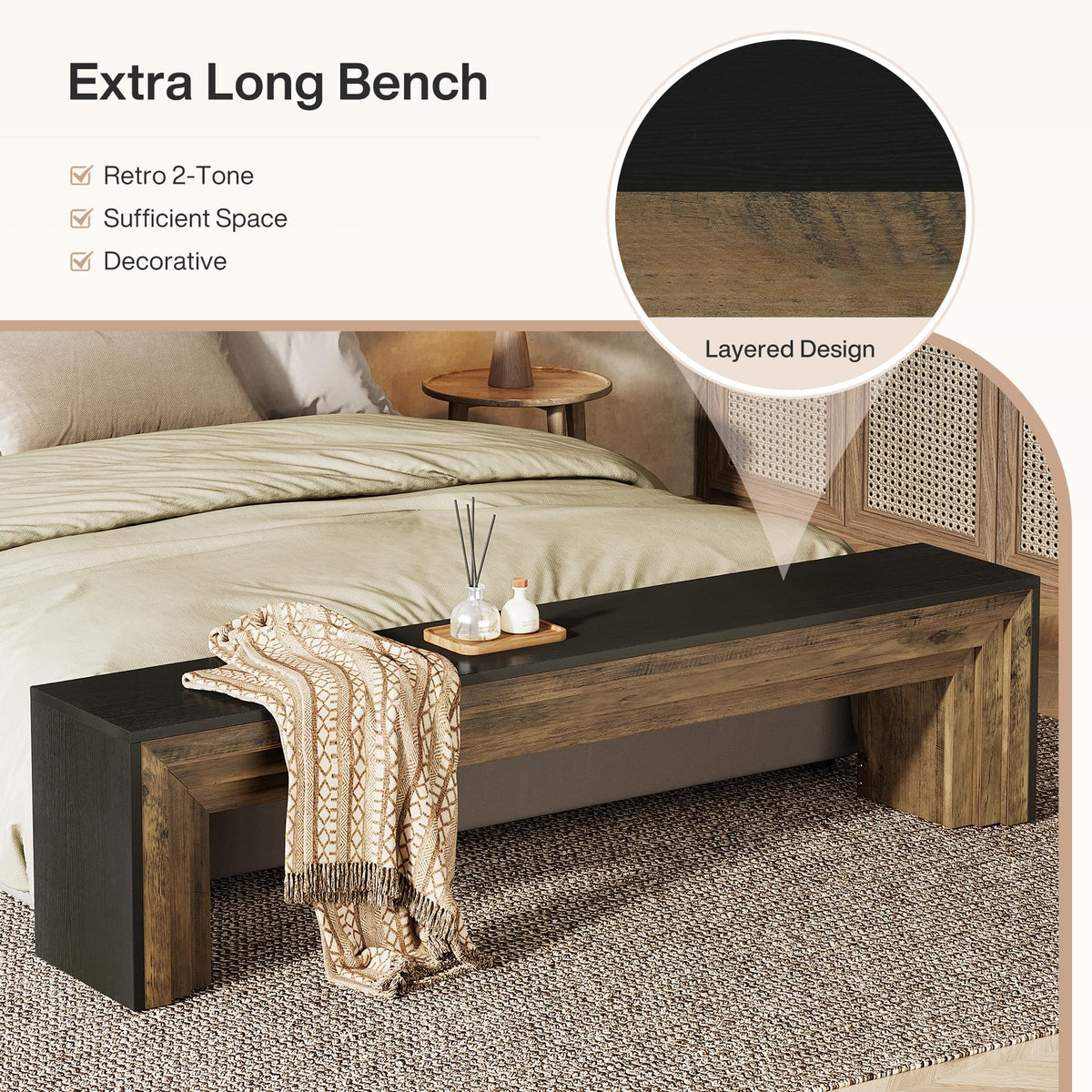 Extra Long Entryway Bench