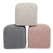 Square Knit Pouf Ottoman
