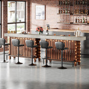 Tribesigns 63-Inch Large Home Bar Unit, 2-Tier Mini Bar Table, Height Pub Table with Footrest, Modern Coffee Bar Cabinet for Home Kitchen, Bistro, Dining Room, Living Room