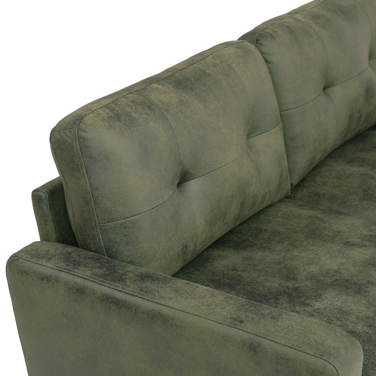 Faux Leather Tufted Loveseat