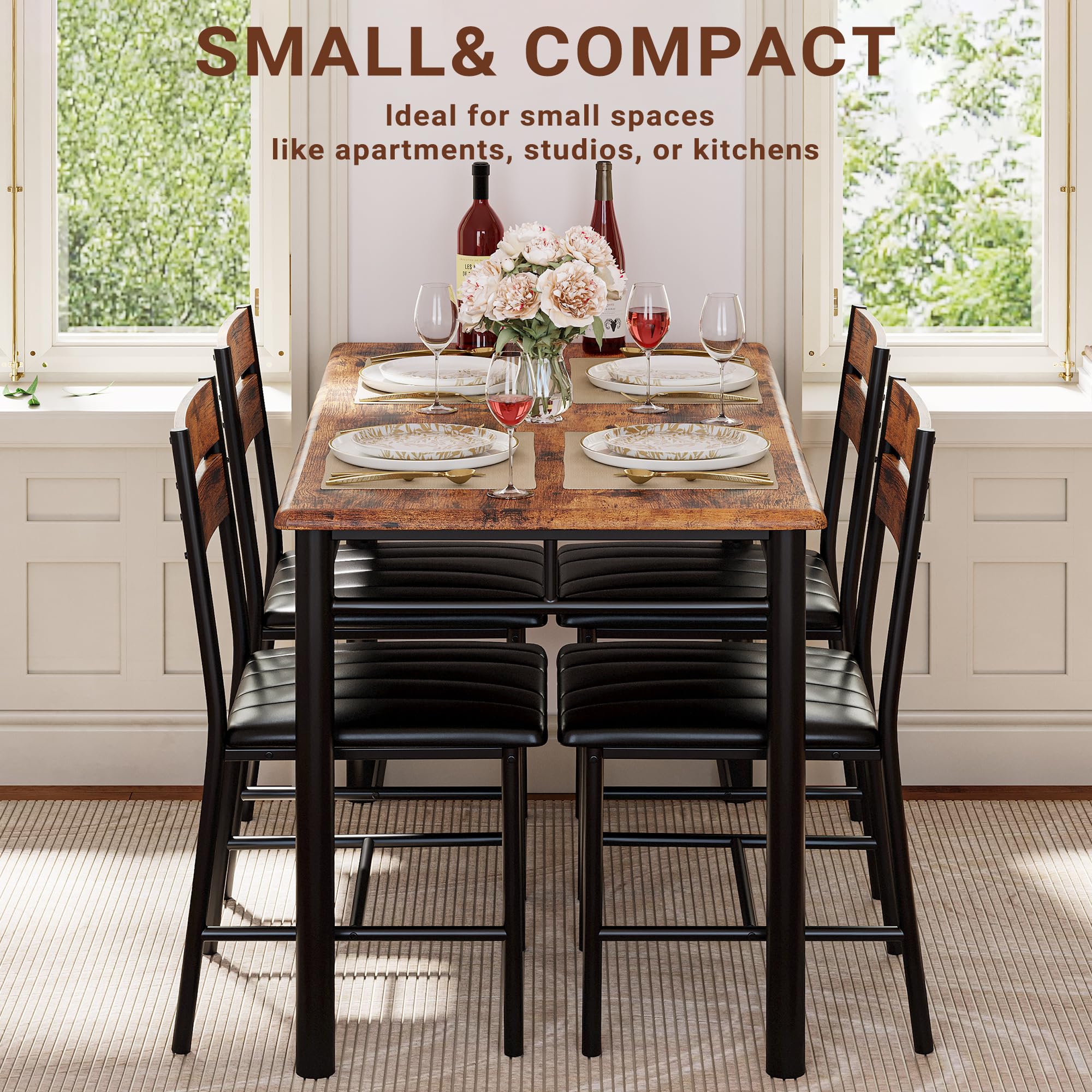 5-Piece Dining Table Set for 4