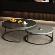 Round Nesting Coffee Tables, Set of 2