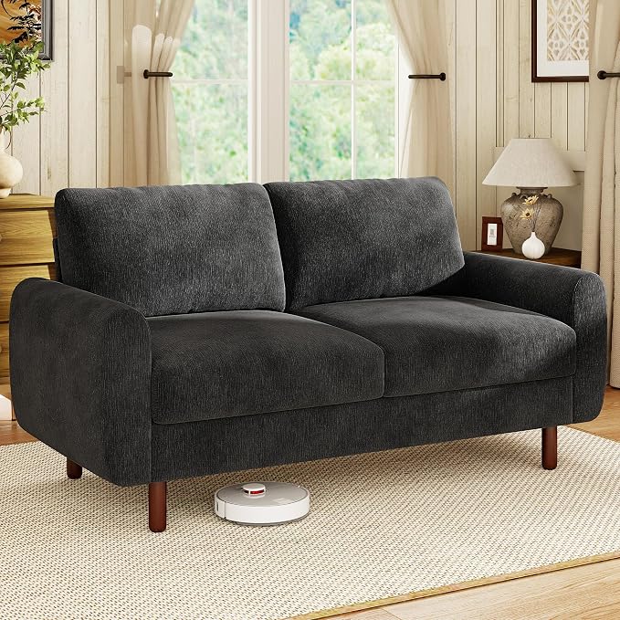 68" Green Chenille Loveseat Sofa