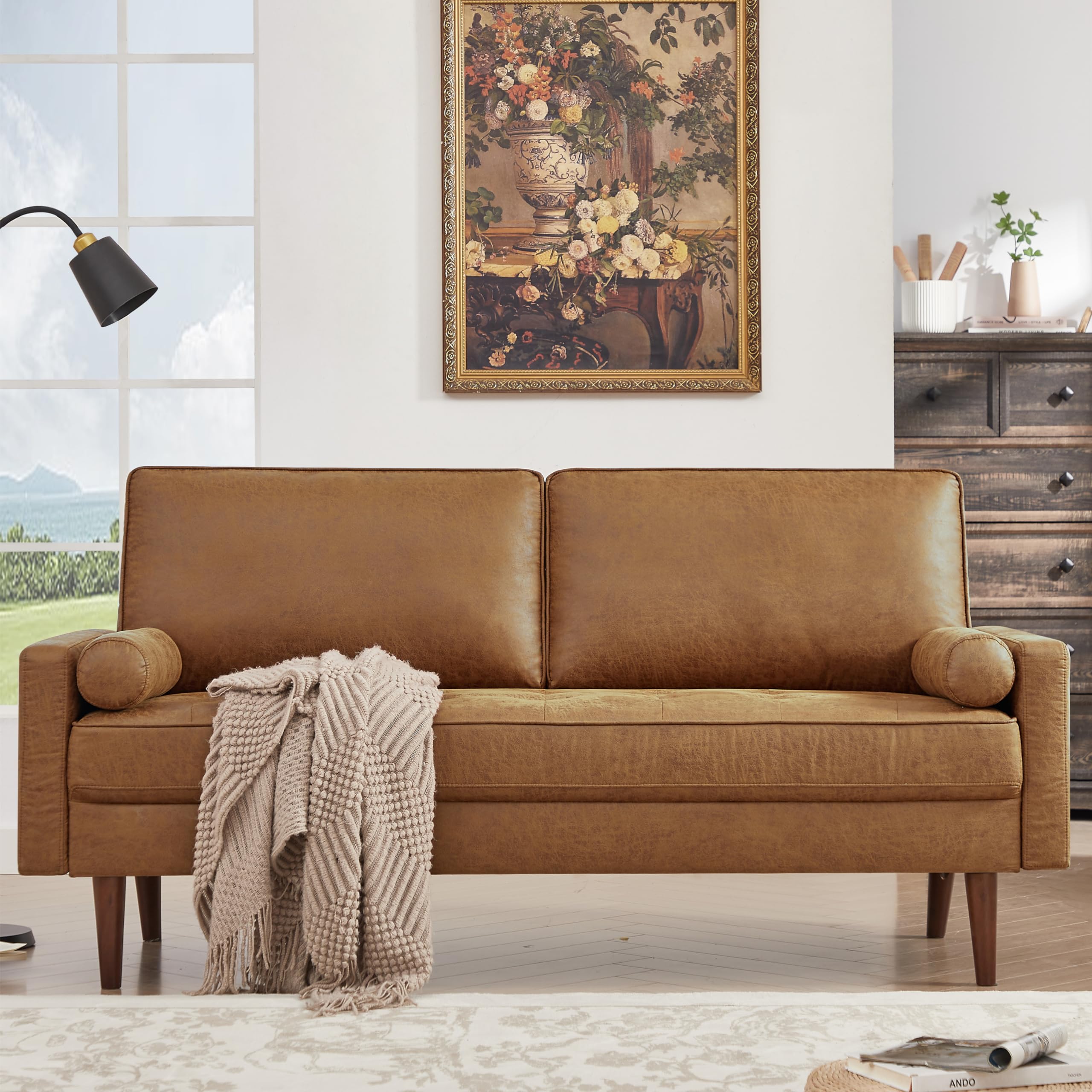 Mid-Century Modern Loveseat Sofa