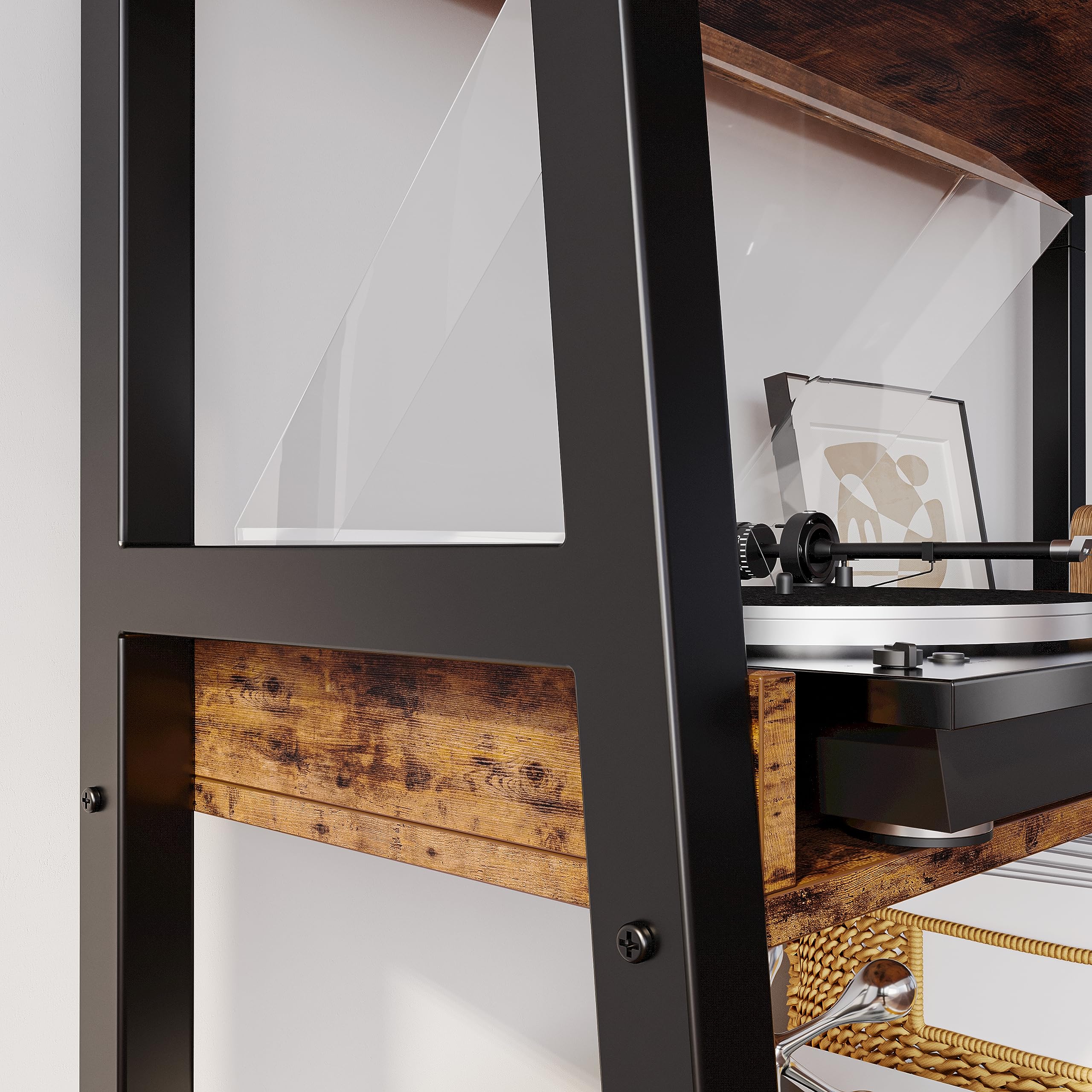 5-Tier Industrial Ladder Shelf