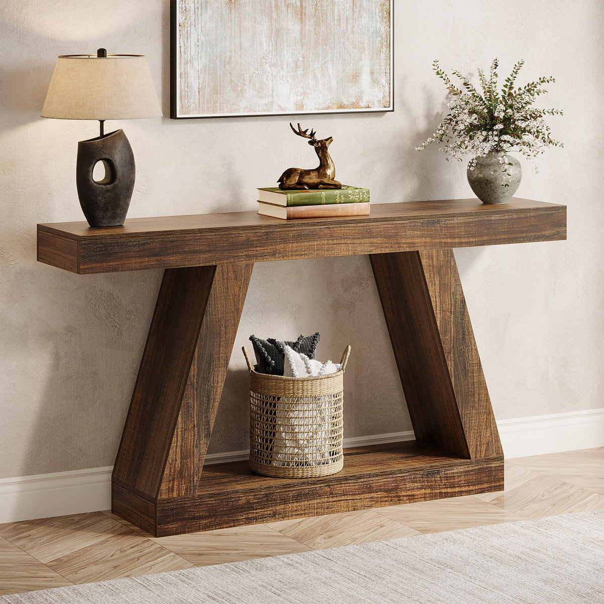 Rustic Farmhouse Console Table