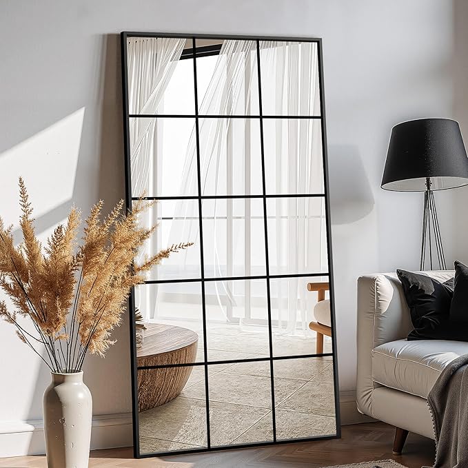 Windowpane Grid Wall Mirror