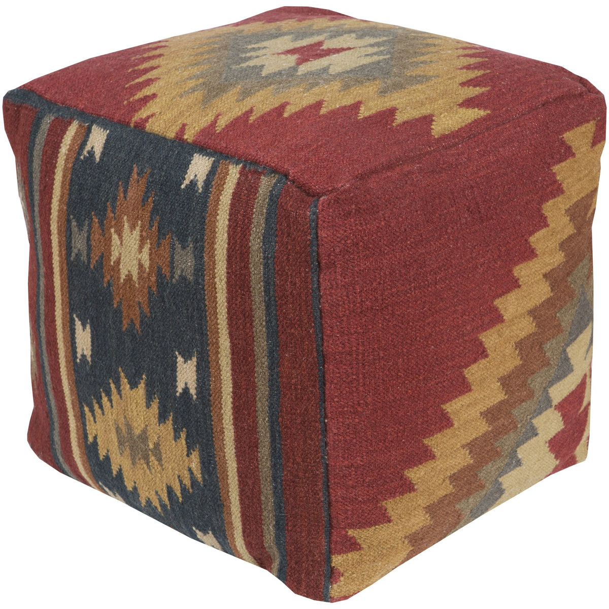 Southwestern Wool Pouf