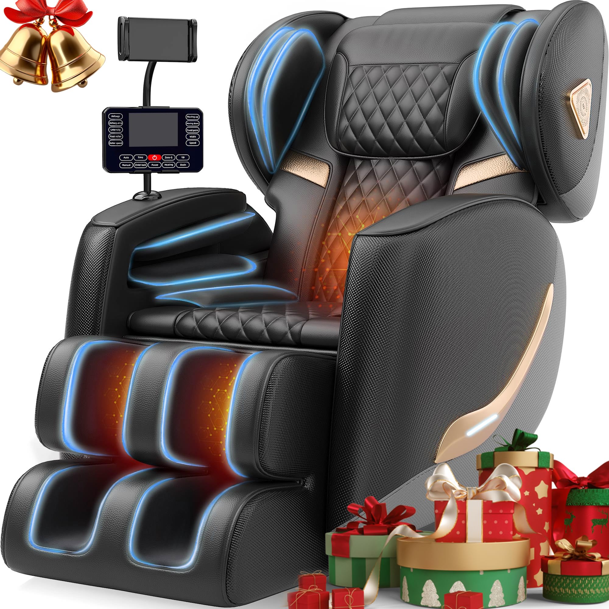 VUYSUYVY Upgraded Massage Chair Full Body, Zero Gravity Massage Chair Recliner- 10 Fix Points, 2026 Shiatsu Massage Chairs with Heat, Airbags, Foot Massage, 6 Auto Modes, Bluetooth Speaker