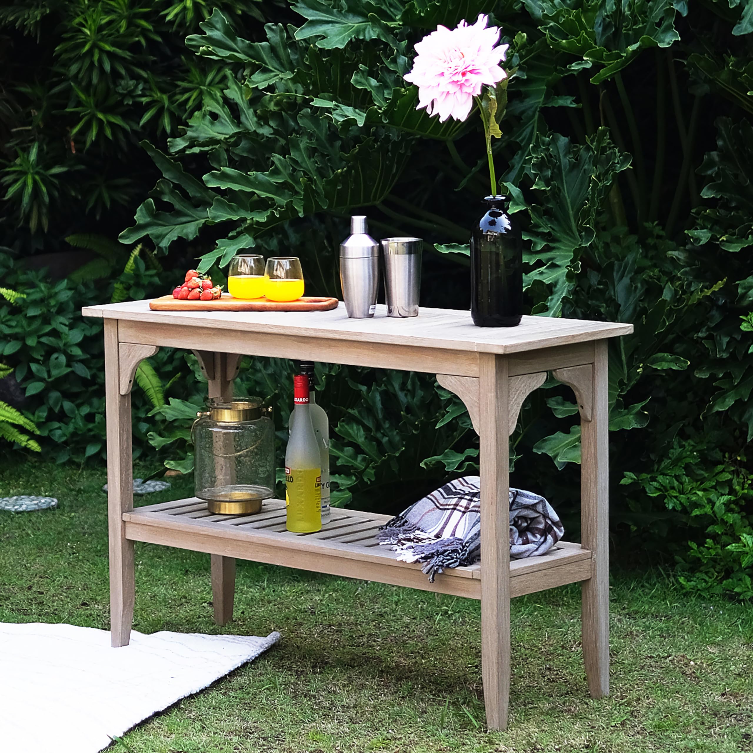 Teak Wood Outdoor Console Table