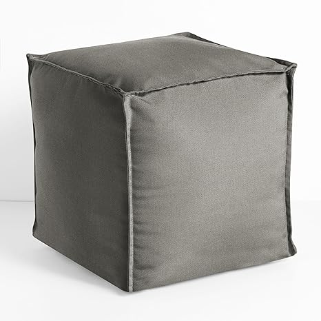 Square Outdoor Pouf Ottoman – 17" x 17" x 17"