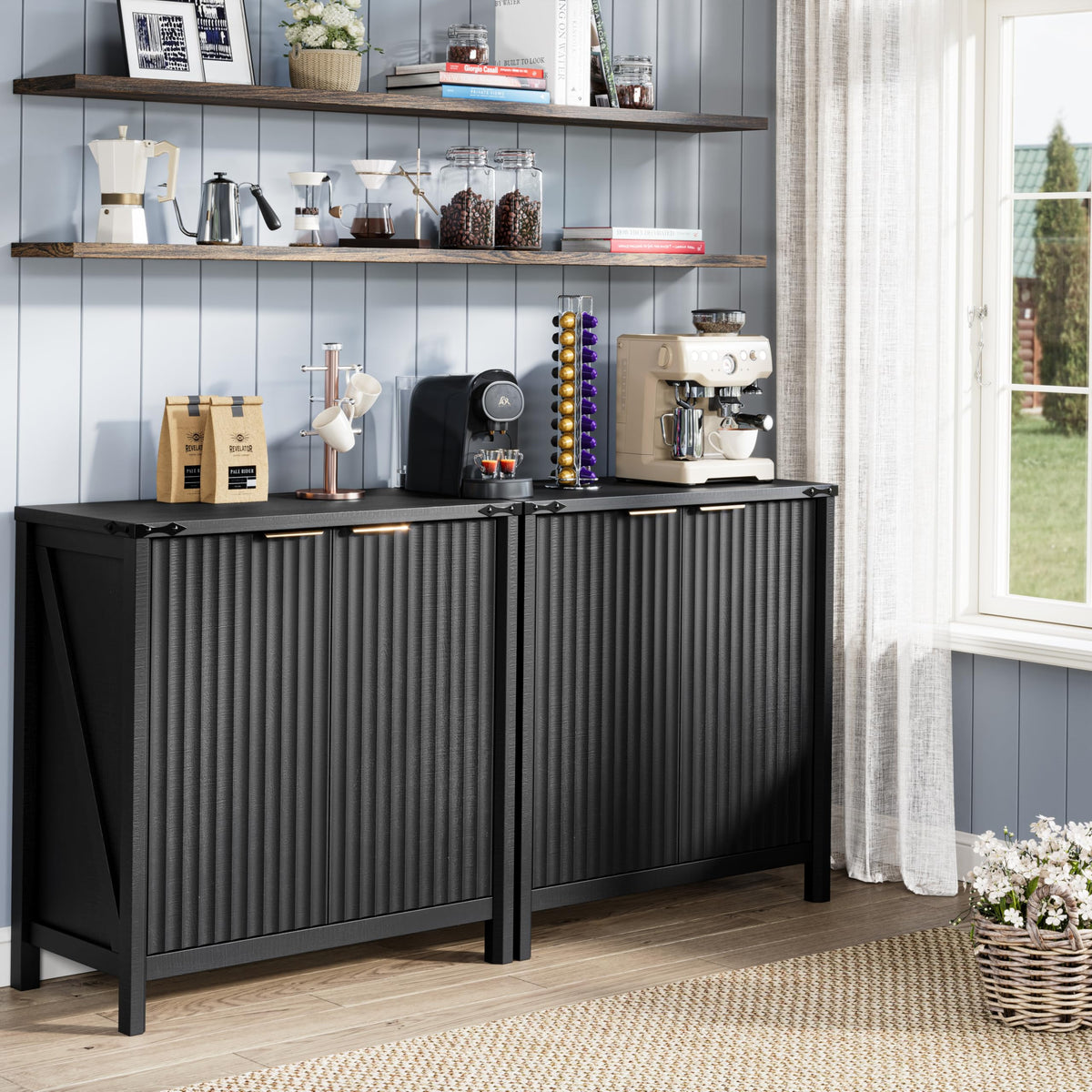 BuildHom 32" Sideboard Buffet Cabinet with Storage, Coffee Bar Cabinet