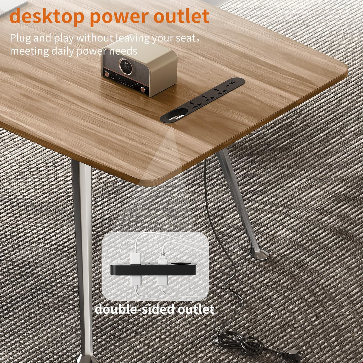 Executive Desk with Charging Station