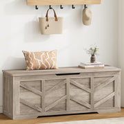 Large Storage Bench with Safety Hinges