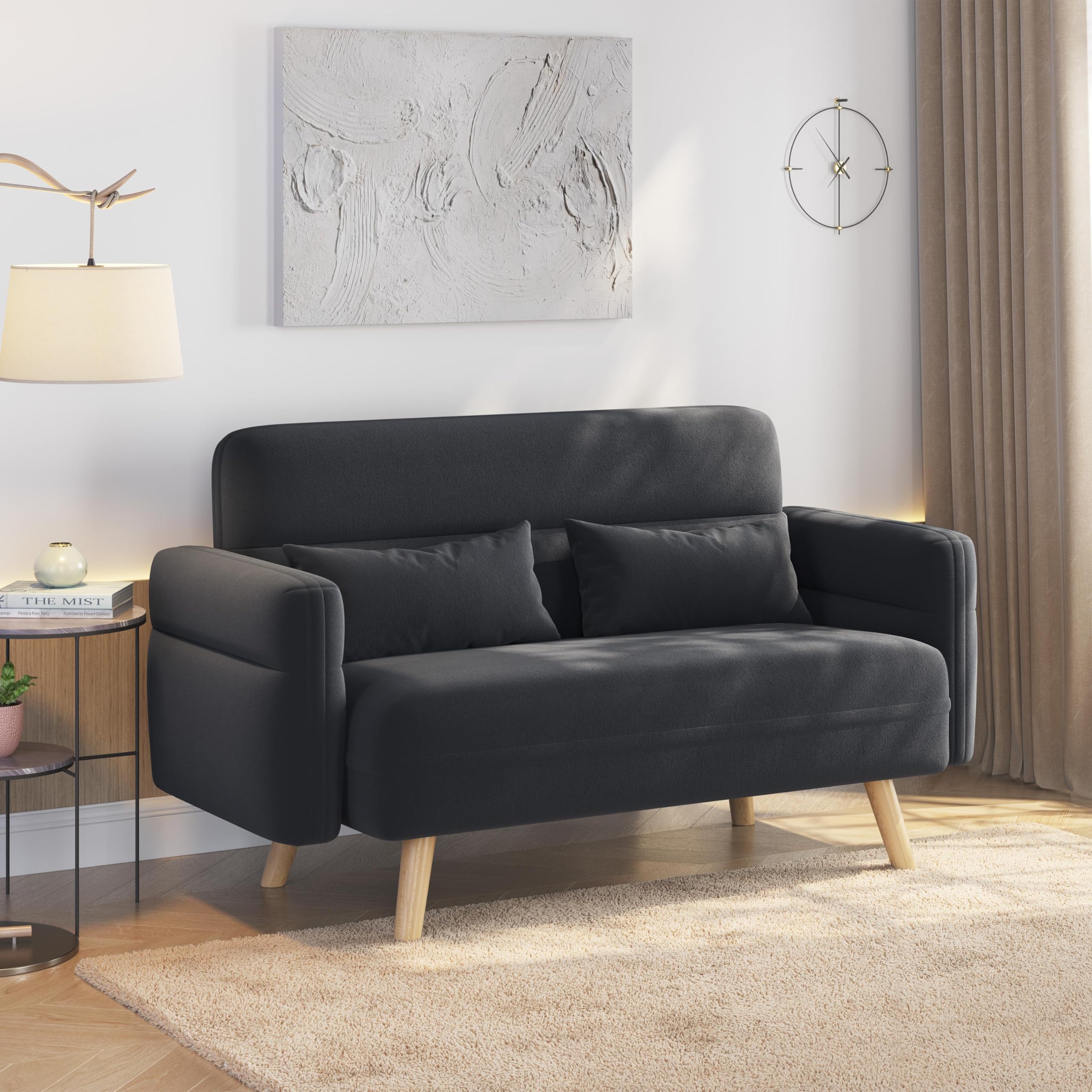 46" Mid-Century Loveseat Sofa