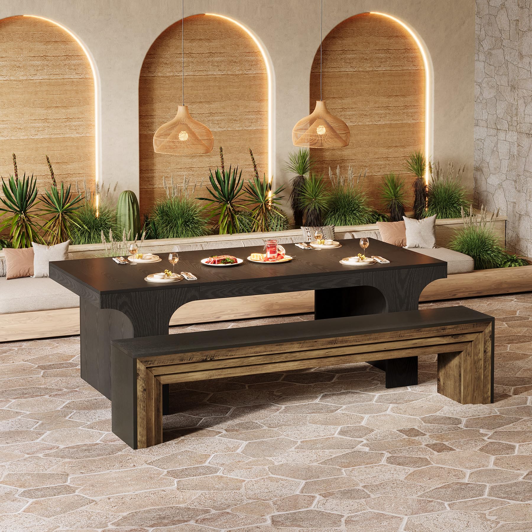 70.9" Extra Long Dining Bench