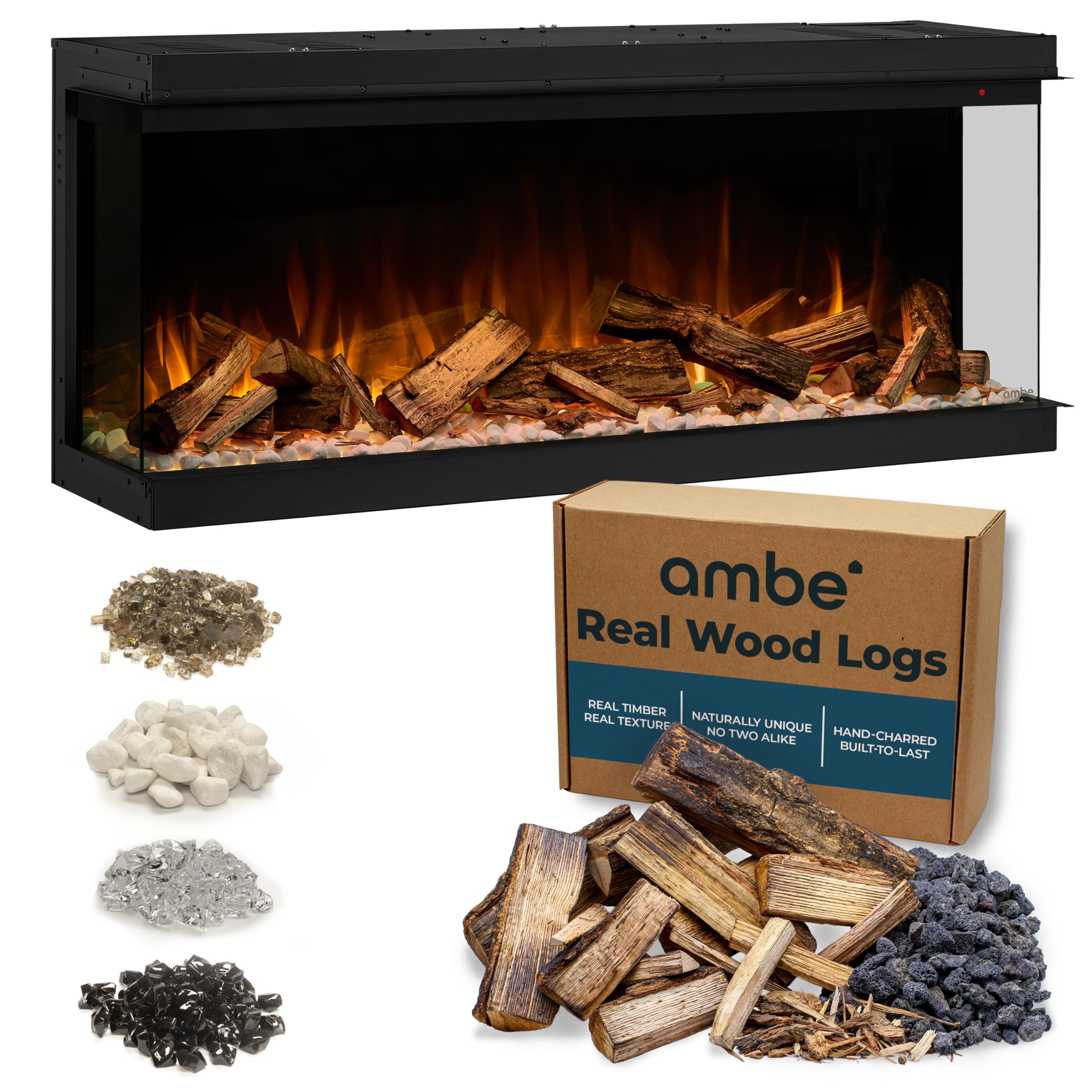 49" Multi-Sided Built-In Electric Fireplace