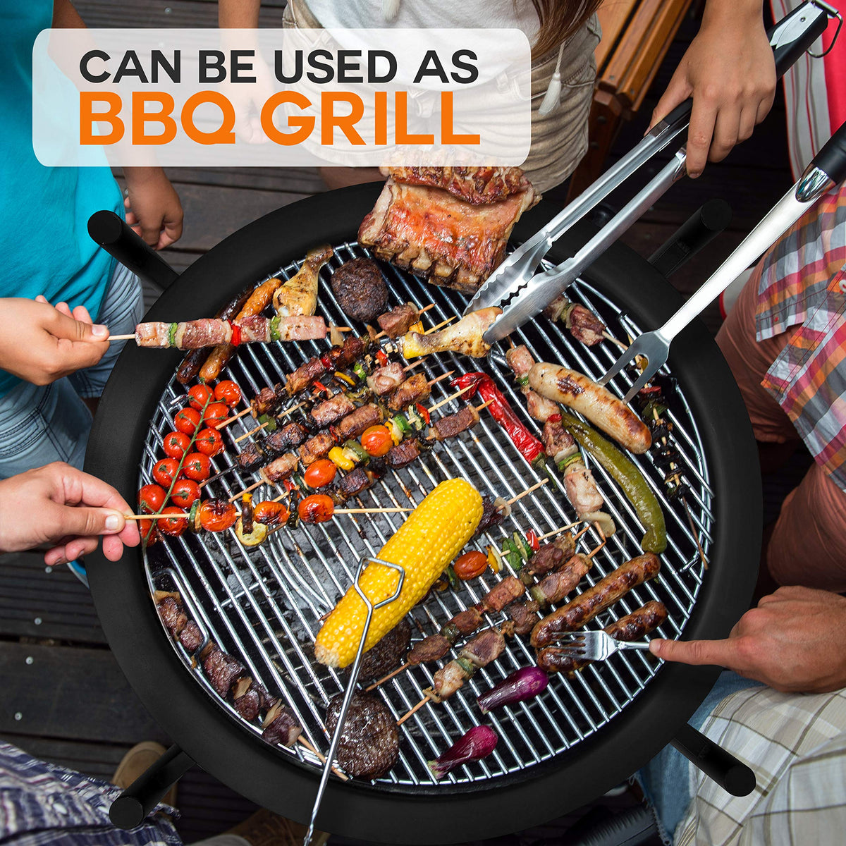 Wood-Burning Fire Pit with Grill