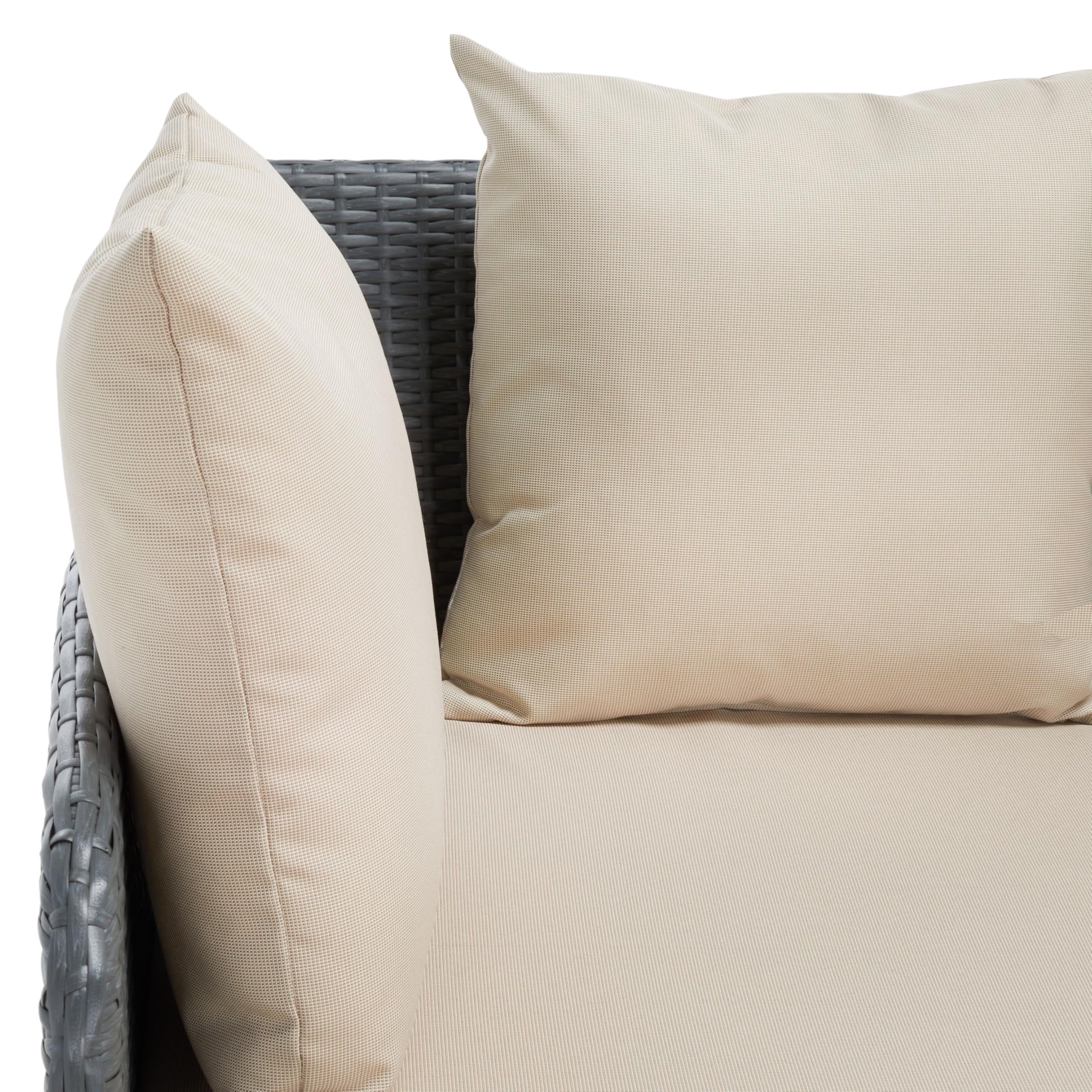 Safavieh Outdoor Collection August Titanium & Sand Daybed