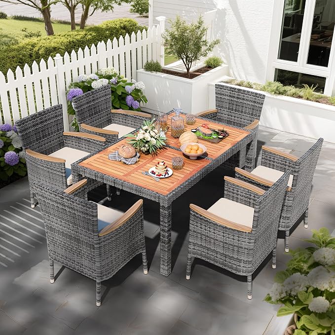 5-Piece Wicker Patio Dining Set
