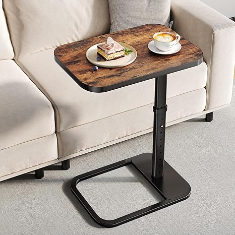 C-Shape Adjustable Height TV Tray Table