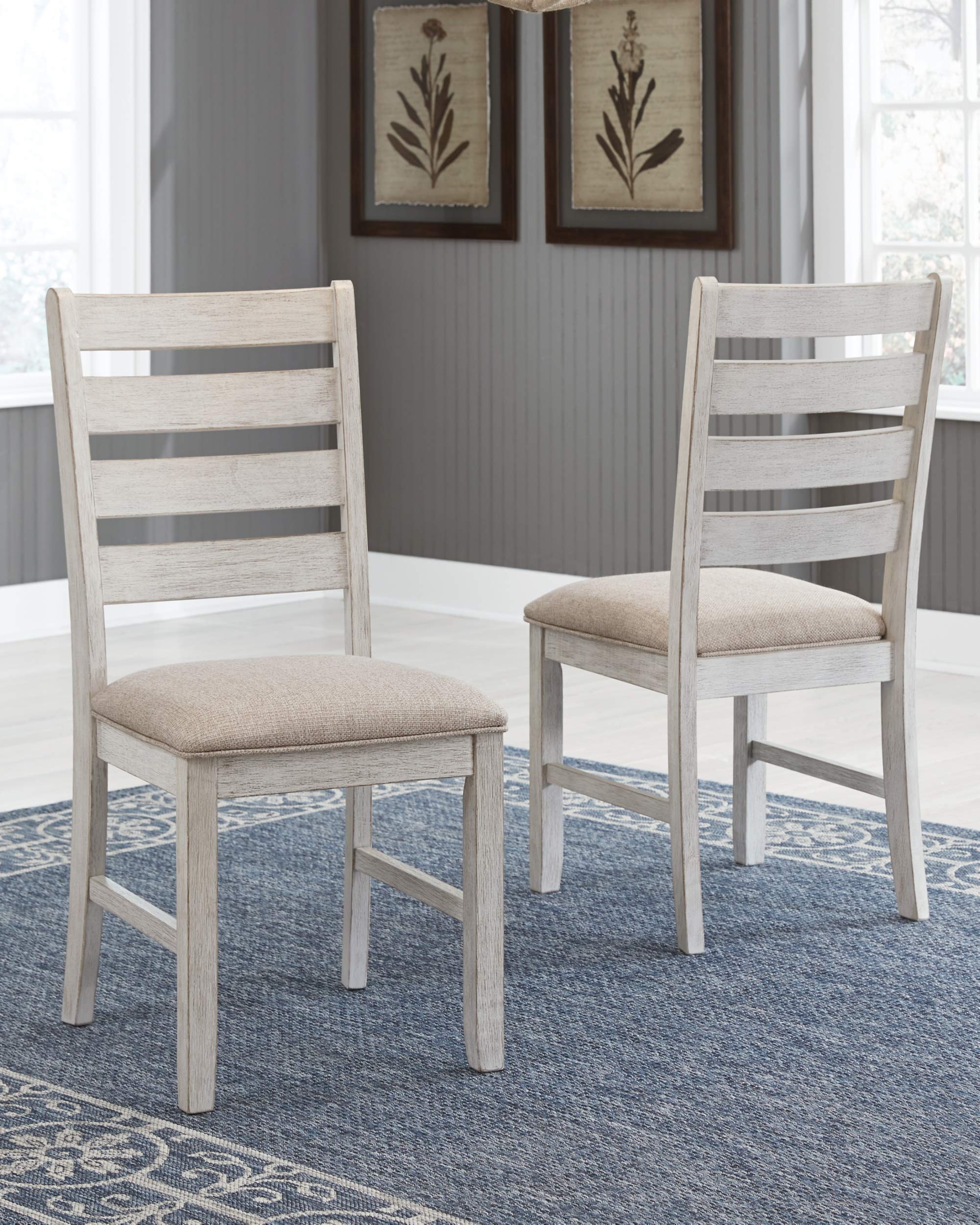 Farmhouse Dining Chairs & Storage Bench Set