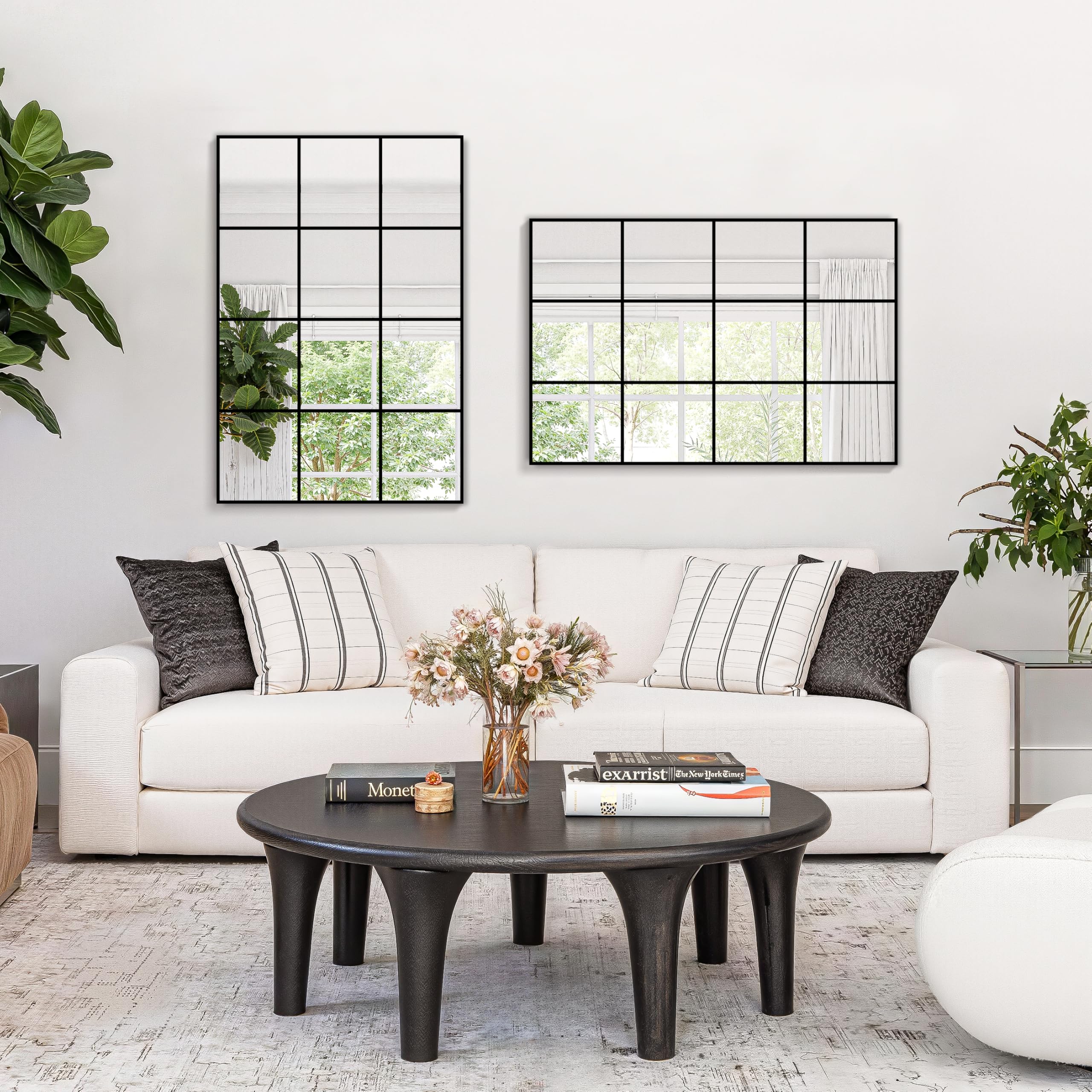 Windowpane Grid Wall Mirror
