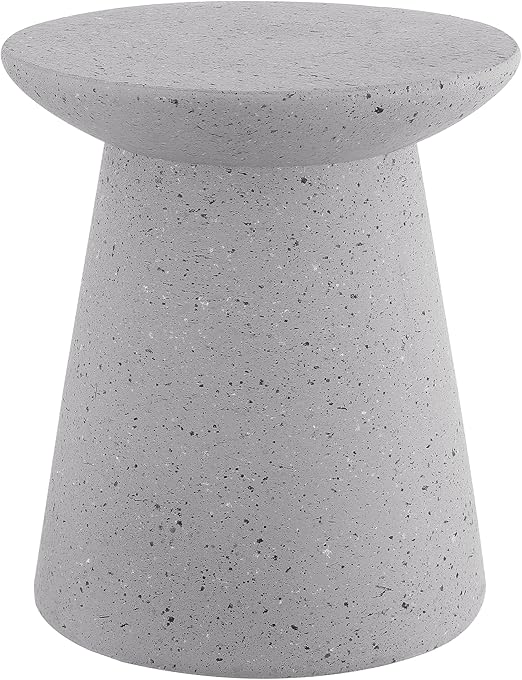 Poly-Resin Drum Pedestal Accent Table