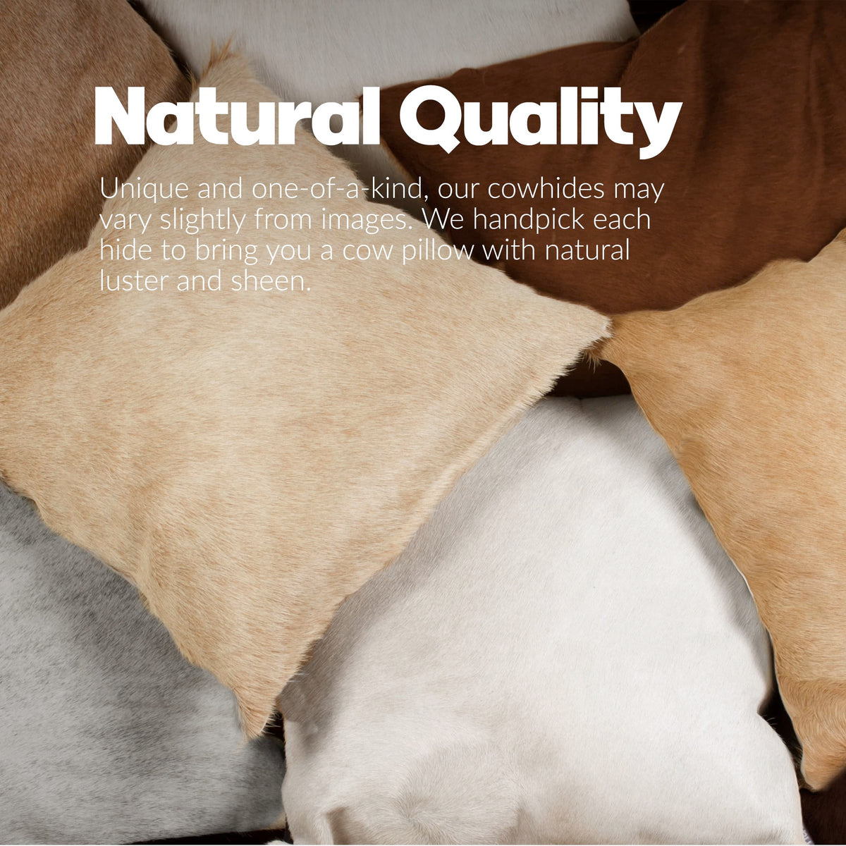 Cowhide Throw Pillows, Set of 2