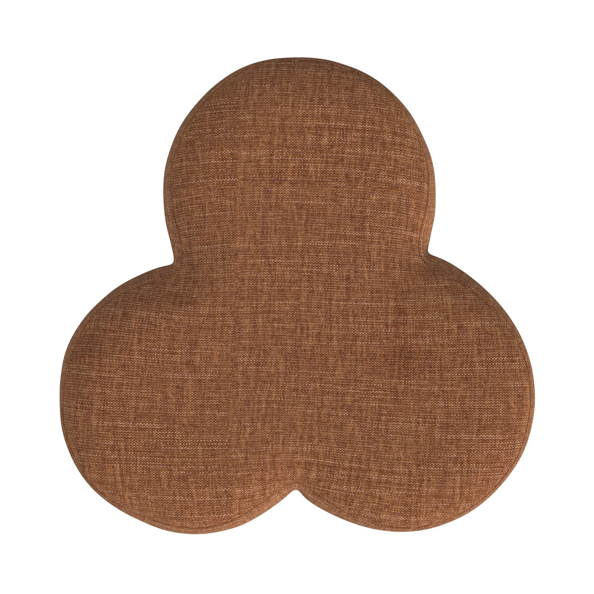 HomePop 18" Clover Ottoman - Rust Orange Chenille