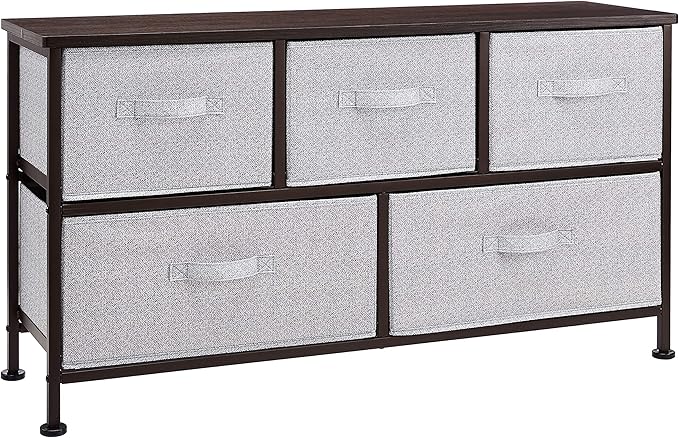 5-Drawer Wide Fabric Storage Organizer