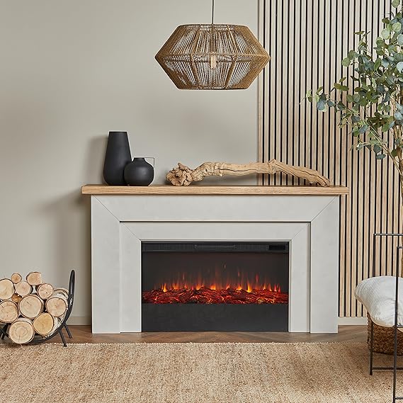 Malie 68" Landscape Electric Fireplace with Mantel