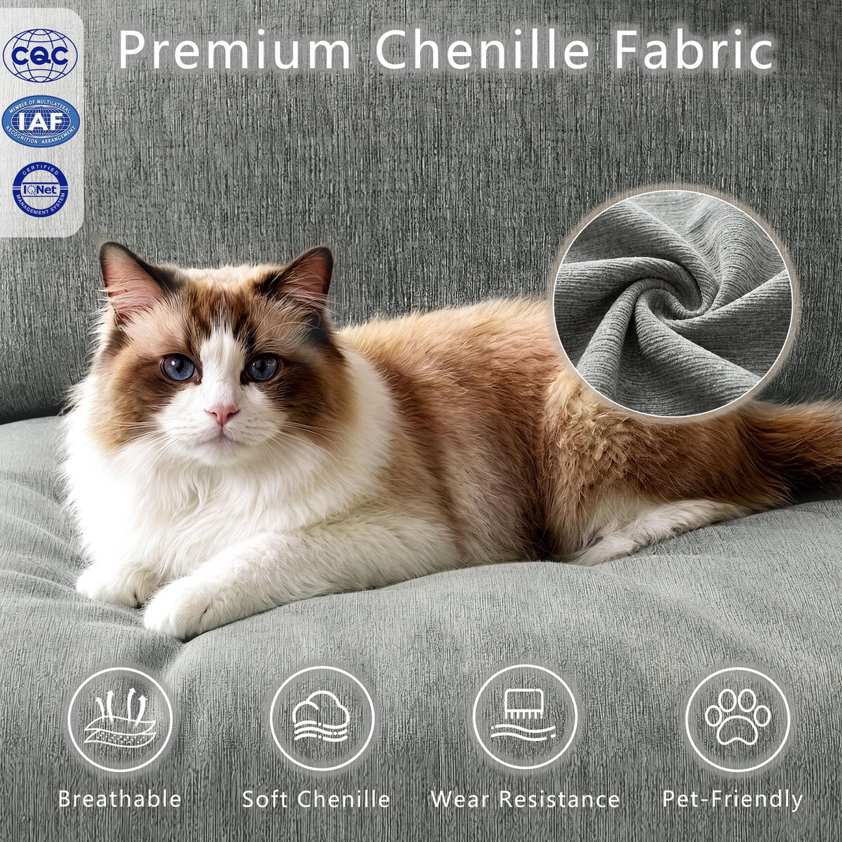 Chenille Loveseat Sofa