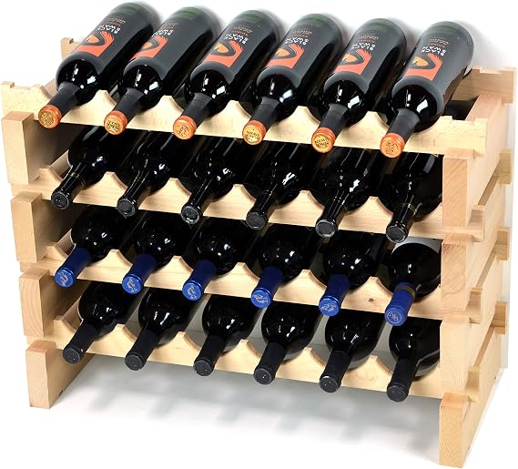 72-Bottle Beechwood Wine Rack