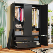 GAIOUS Metal Armoire Wardrobe Closet, Freestanding Clothing Storage Cabinet