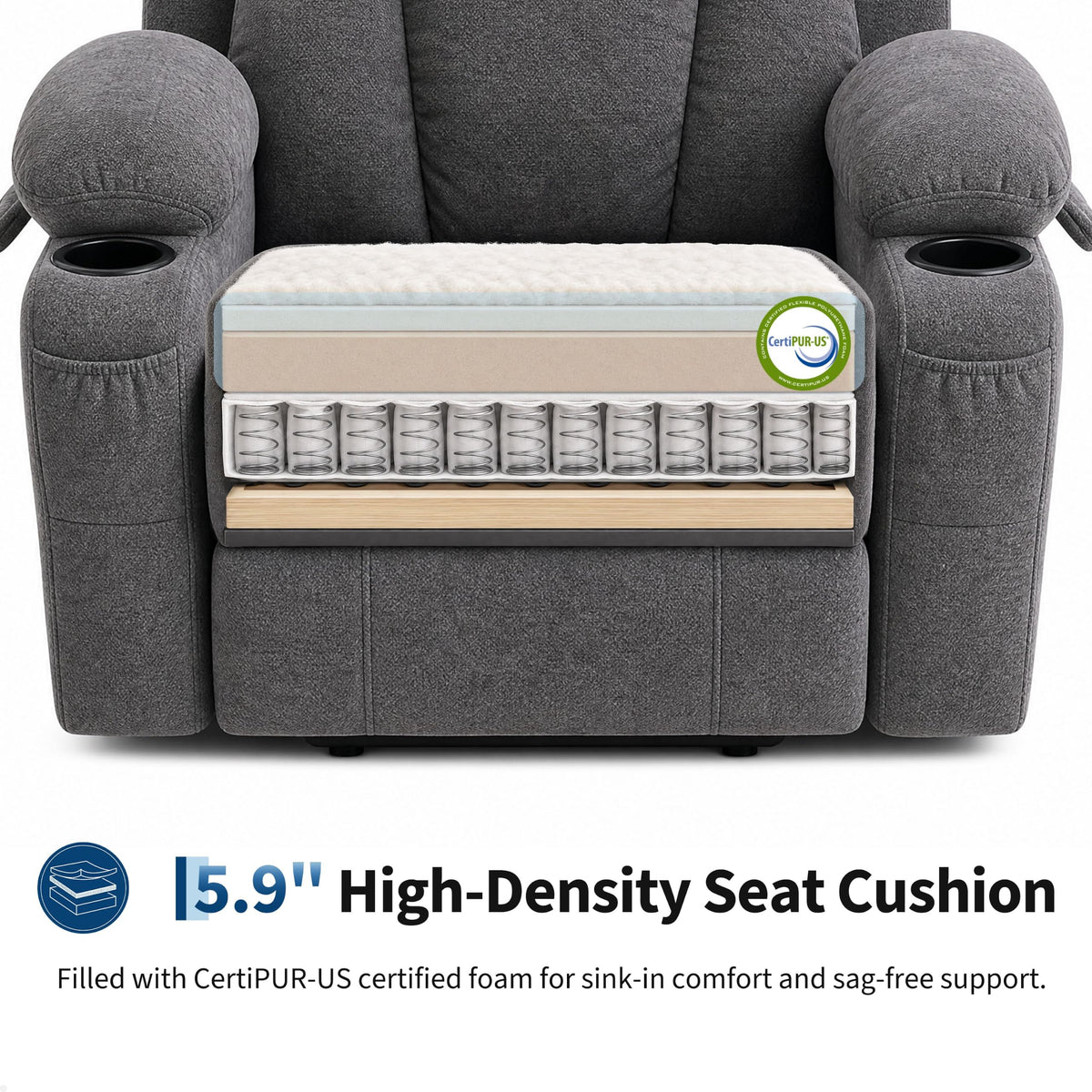 Chenille Power Lift Recliner