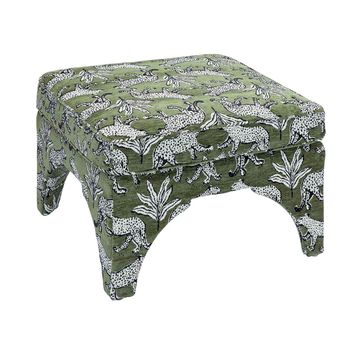 Square Jacquard Ottoman