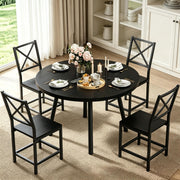 Round Drop-Leaf Dining Set