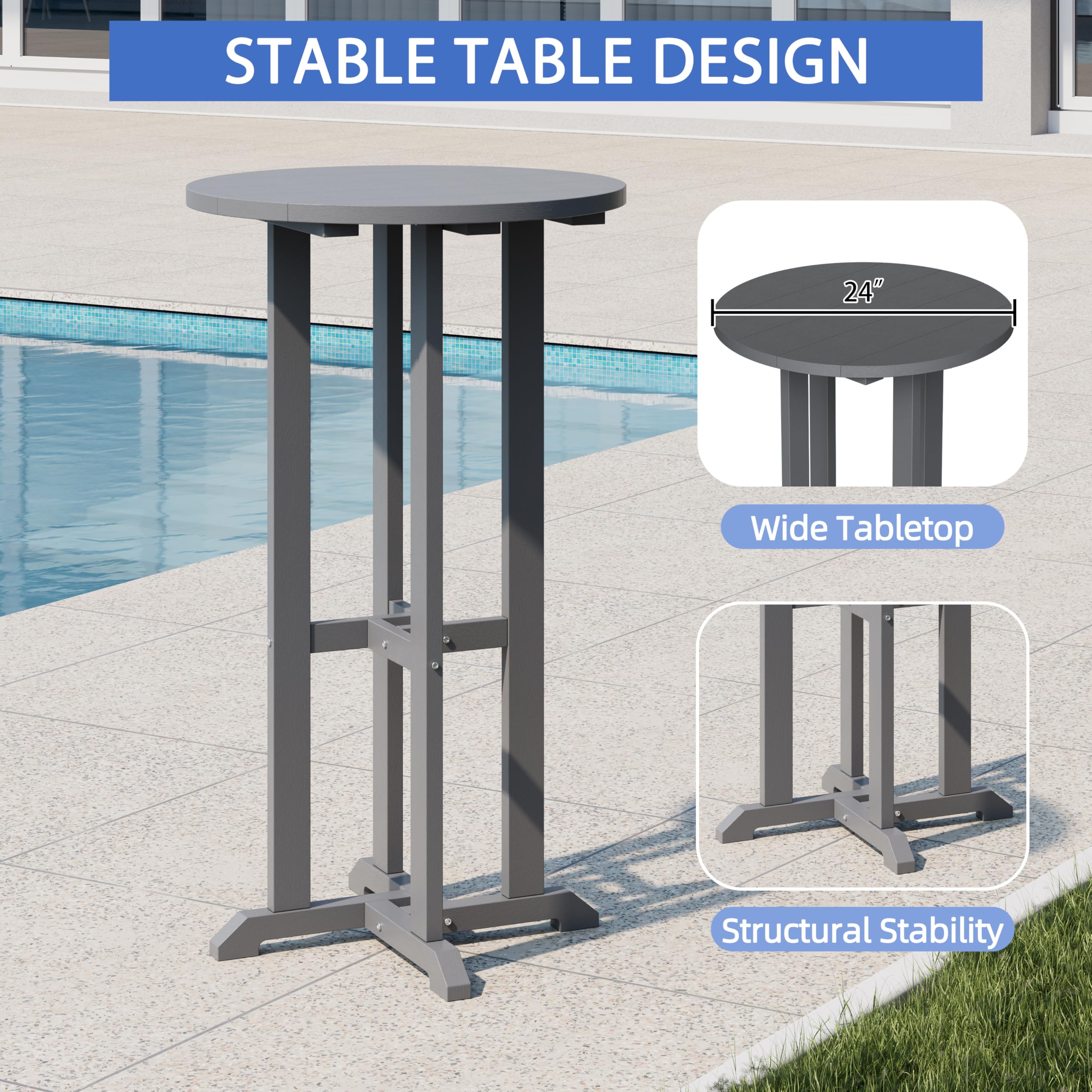 Outdoor High Top Bar Set – 3 Piece
