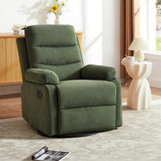 Green Corduroy Swivel Glider Recliner