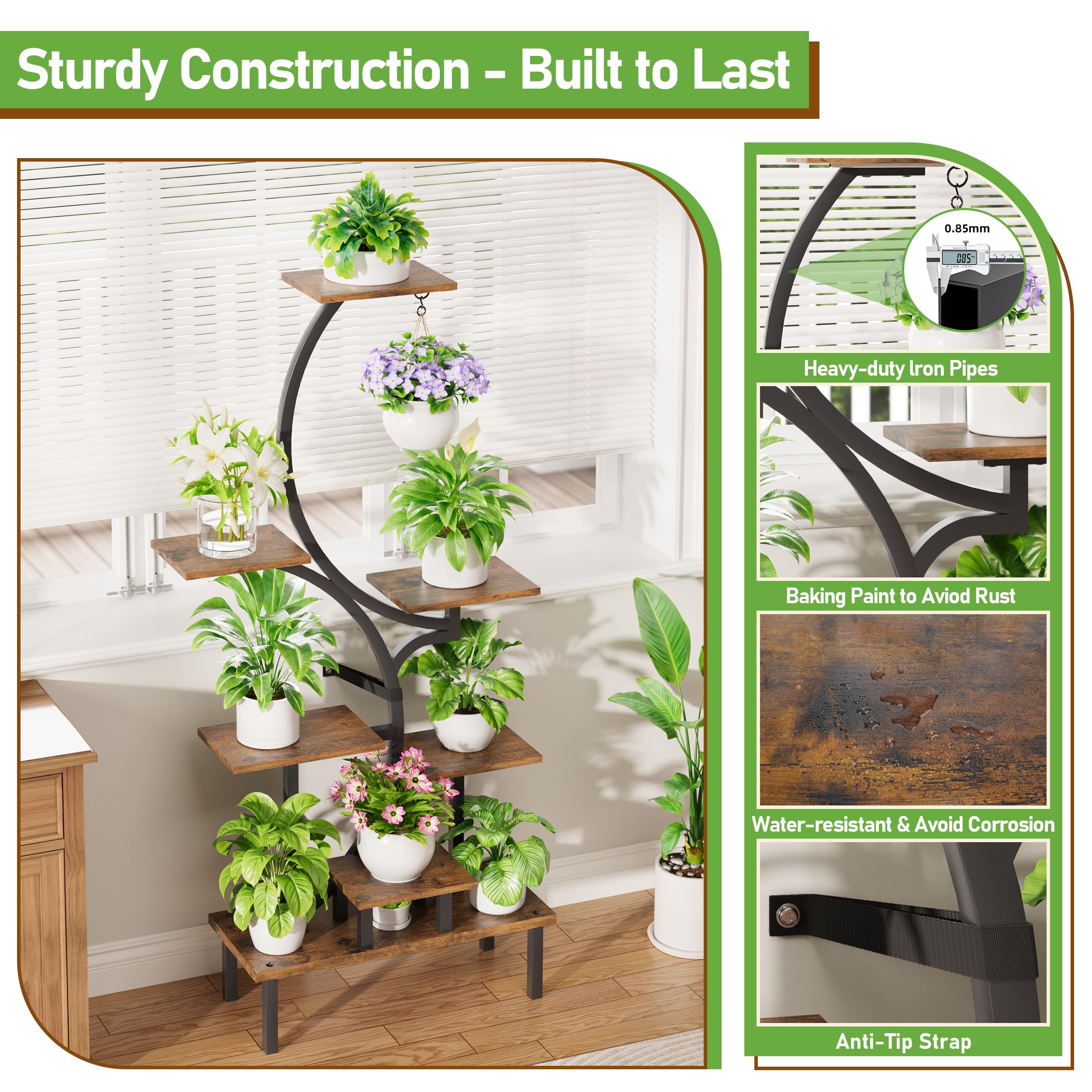 7-Tier Plant Stand with Grow Lights