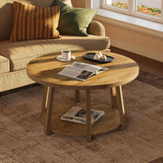 Round 2-Tier Coffee Table with Storage
