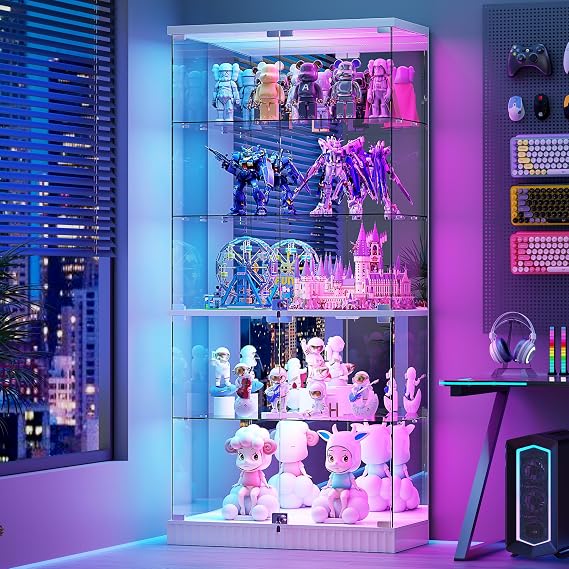 RGB Glass Display Cabinet with Lock