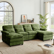 U-Shaped Sectional Sofa with Double Chaise