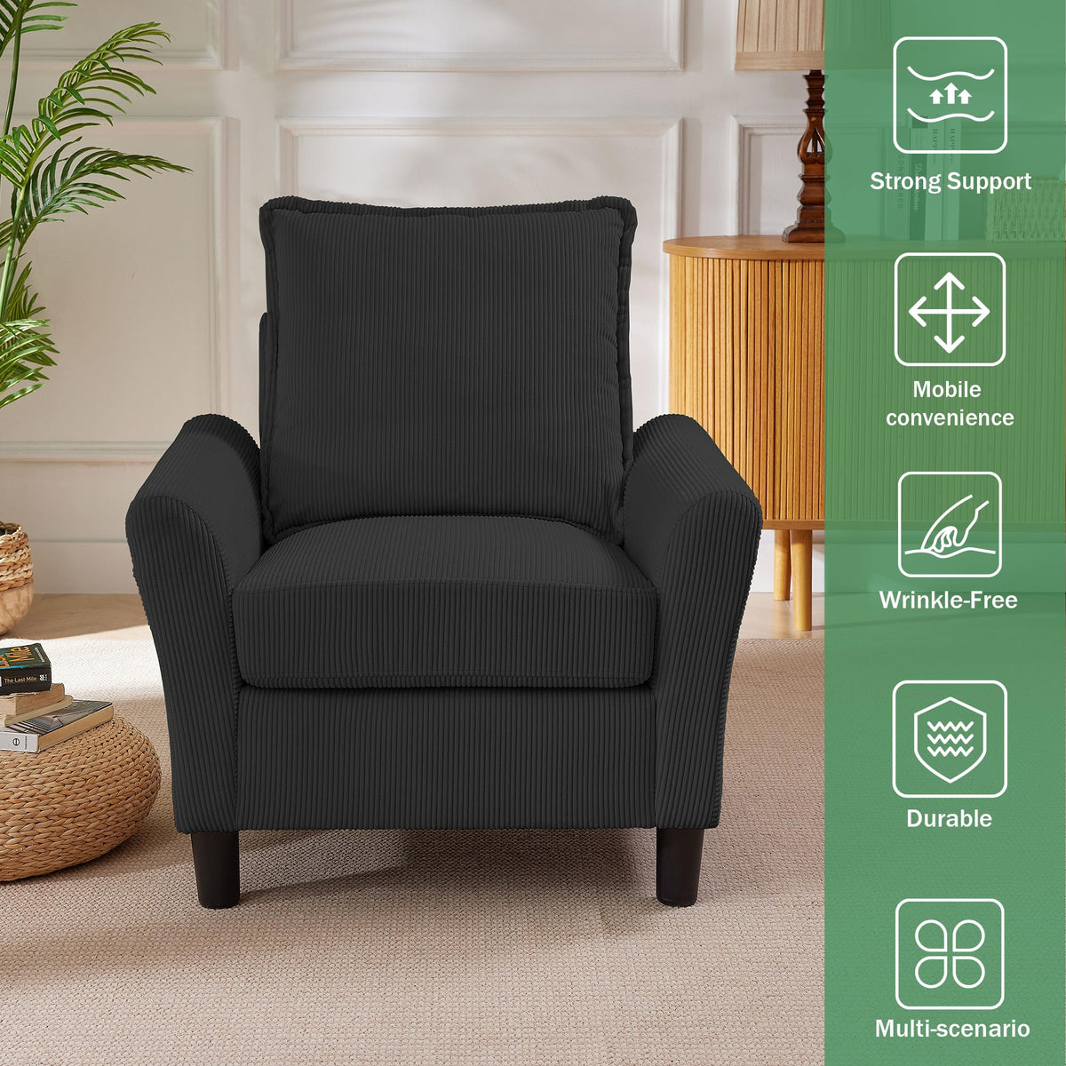 4-Piece Corduroy Sofa Set