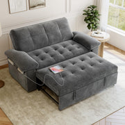 Chenille Loveseat Sleeper Sofa