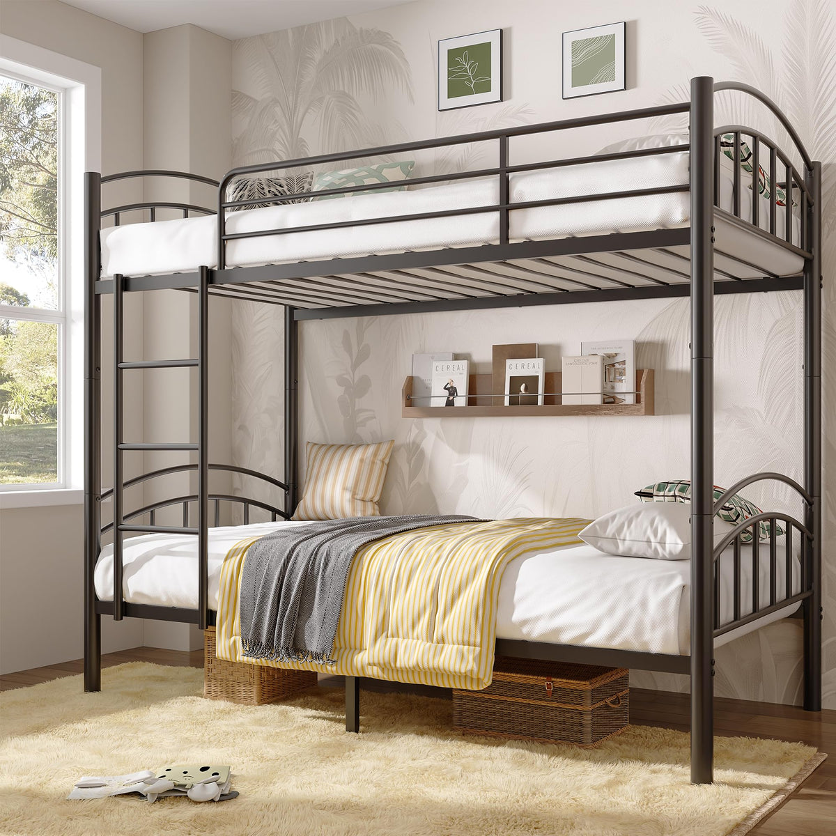 Convertible Twin Metal Bunk Bed