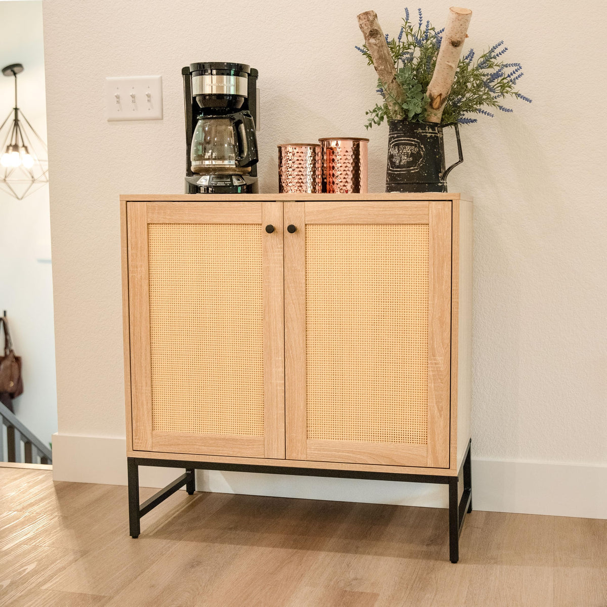 Rattan-Look Storage Cabinet