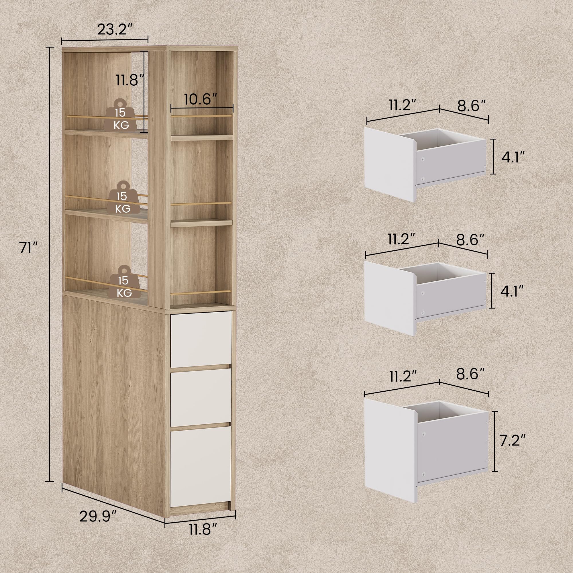 Electric Standing Desk & Tall Bookcase Home Office Set